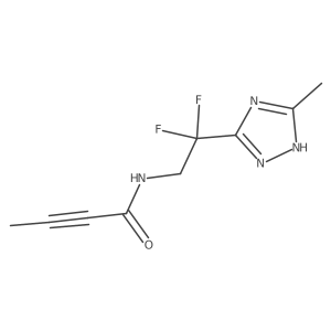 N-[2,2-Difluoro-2-(5-methyl-1H-1,2,4-triazol-3-yl)ethyl]but-2-ynamide Structure