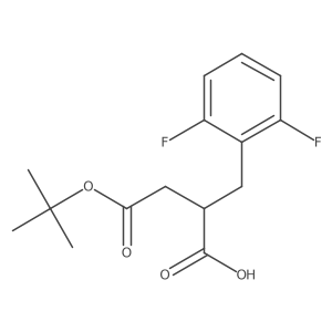 (R)-4-(tert-Butoxy)-2-(2,6-difluorobenzyl)-4-oxobutanoic acid结构式