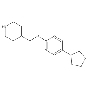 5-Cyclopentyl-2-[(piperidin-4-yl)methoxy]pyridine结构式
