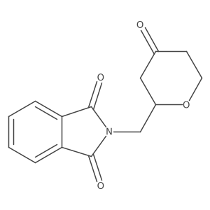 2-(4-Oxo-tetrahydro-pyran-2-ylmethyl)-isoindole-1,3-dione Structure