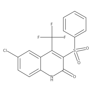 6-Chloro-3-(phenylsulfonyl)-4-(trifluoromethyl)-2(1H)-quinolinone Structure