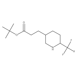 Tert-butyl 3-[6-(trifluoromethyl)piperidin-3-yl]propanoate结构式