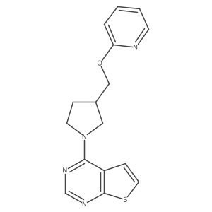 2-[(1-{Thieno[2,3-d]pyrimidin-4-yl}pyrrolidin-3-yl)methoxy]pyridine结构式