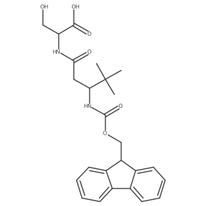 (2S)-2-[3-({[(9H-fluoren-9-yl)methoxy]carbonyl}amino)-4,4-dimethylpentanamido]-3-hydroxypropanoic acid Structure