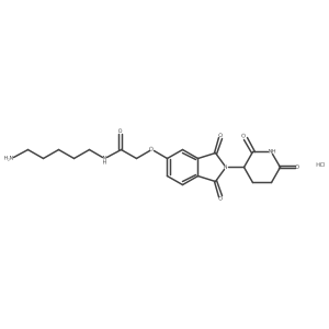 N-(5-aminopentyl)-2-{[2-(2,6-dioxopiperidin-3-yl)-1,3-dioxo-2,3-dihydro-1H-isoindol-5-yl]oxy}acetamide hydrochloride Structure