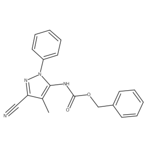 benzyl N-(3-cyano-4-methyl-1-phenyl-1H-pyrazol-5-yl)carbamate Structure
