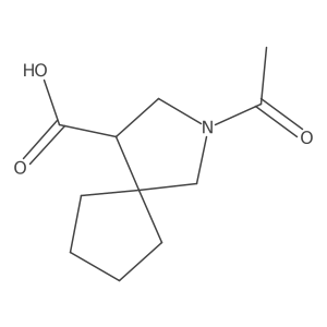 2-Acetyl-2-azaspiro[4.4]nonane-4-carboxylic acid结构式