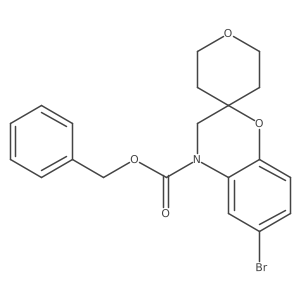 Benzyl 6-bromo-3,4-dihydrospiro[1,4-benzoxazine-2,4'-oxane]-4-carboxylate Structure