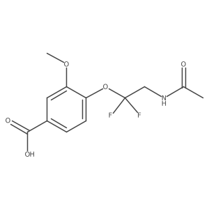4-(2-Acetamido-1,1-difluoroethoxy)-3-methoxybenzoic acid Structure