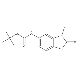 tert-butyl N-(3-methyl-2-oxo-2,3-dihydro-1,3-benzoxazol-5-yl)carbamate结构式