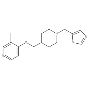 3-Methyl-4-({1-[(1,3-thiazol-5-yl)methyl]piperidin-4-yl}methoxy)pyridine结构式
