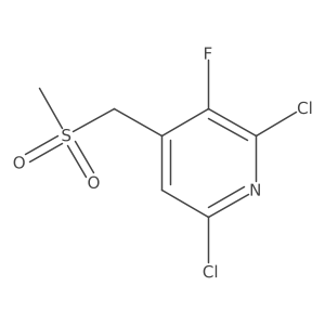 2,6-Dichloro-3-fluoro-4-((methylsulfonyl)methyl)pyridine Structure