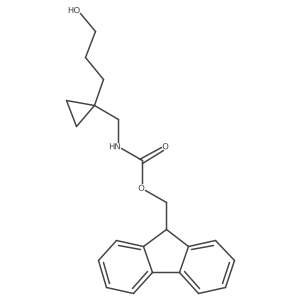 (9H-fluoren-9-yl)methyl N-{[1-(3-hydroxypropyl)cyclopropyl]methyl}carbamate结构式