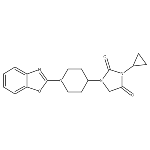 1-[1-(1,3-Benzoxazol-2-yl)piperidin-4-yl]-3-cyclopropylimidazolidine-2,4-dione Structure