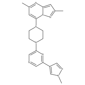 2-(4-{2,5-dimethylpyrazolo[1,5-a]pyrimidin-7-yl}piperazin-1-yl)-6-(1-methyl-1H-pyrazol-4-yl)pyrazine Structure