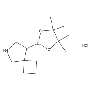 8-(4,4,5,5-Tetramethyl-1,3,2-dioxaborolan-2-yl)-6-azaspiro[3.4]octane hydrochloride结构式