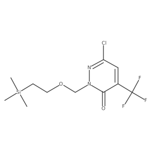 6-Chloro-4-(trifluoromethyl)-2-((2-(trimethylsilyl)ethoxy)methyl)pyridazin-3(2H)-one结构式