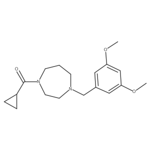 1-Cyclopropanecarbonyl-4-[(3,5-dimethoxyphenyl)methyl]-1,4-diazepane Structure