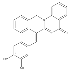 (7E)-7-[(3,4-dihydroxyphenyl)methylidene]-12H-isoquinolino[2,3-a]quinazolin-5-one Structure
