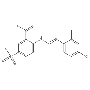 2-[3-(4-Chloro-2-methylphenyl)-2-triazen-1-yl]-5-sulfobenzoic acid结构式