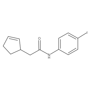 2-(cyclopent-2-en-1-yl)-N-(4-iodophenyl)acetamide结构式