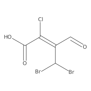 (2E)-4,4-Dibromo-2-chloro-3-formyl-2-butenoic acid结构式