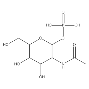alpha-D-Mannopyranose, 2-(acetylamino)-2-deoxy-, 1-(dihydrogen phosphate) Structure