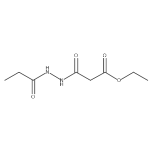 Ethyl 3-oxo-3-(2-propionylhydrazinyl)propanoate结构式