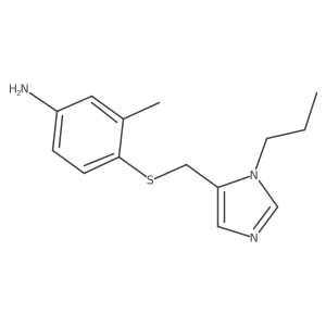 3-Methyl-4-(((1-propylimidazol-5-yl)methyl)sulfanyl)aniline结构式