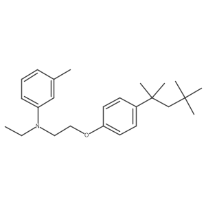 N-Ethyl-3-methyl-N-[2-[4-(1,1,3,3-tetramethylbutyl)phenoxy]ethyl]benzenamine结构式