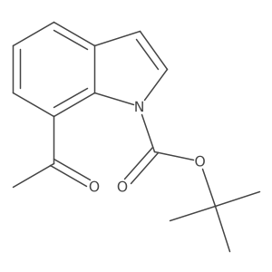 1h-Indole-1-carboxylic acid,7-acetyl-,1,1-dimethylethyl ester结构式