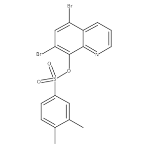 5,7-Dibromo-8-quinolyl 3,4-dimethylbenzenesulfonate结构式