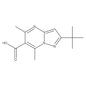 2-t-Butyl-5,7-dimethylpyrazolo[1,5-a]pyrimidine-6-carboxylic acid Structure