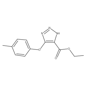 Ethyl 5-(4-methylphenoxy)-1H-1,2,3-triazole-4-carboxylate结构式
