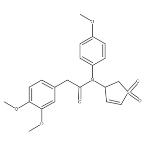 2-(3,4-dimethoxyphenyl)-N-(1,1-dioxido-2,3-dihydrothiophen-3-yl)-N-(4-methoxyphenyl)acetamide结构式