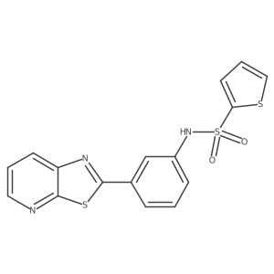 N-(3-(thiazolo[5,4-b]pyridin-2-yl)phenyl)thiophene-2-sulfonamide结构式