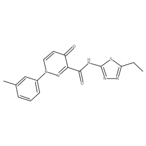 N-(5-ethyl-1,3,4-thiadiazol-2-yl)-1-(3-methylphenyl)-4-oxo-1,4-dihydropyridazine-3-carboxamide Structure