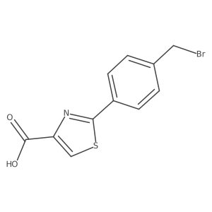 2-(4-Bromomethyl-phenyl)-thiazole-4-carboxylic acid结构式