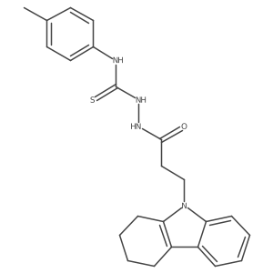 2-(3-(3,4-dihydro-1H-carbazol-9(2H)-yl)propanoyl)-N-(p-tolyl)hydrazinecarbothioamide Structure