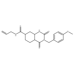 3-[(4-methoxyphenyl)methyl]-2,4-dioxo-N-prop-2-enyl-4a,5,6,7,8,8a-hexahydro-1H-quinazoline-7-carboxamide结构式