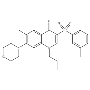6-fluoro-7-morpholino-1-propyl-3-(m-tolylsulfonyl)quinolin-4(1H)-one Structure