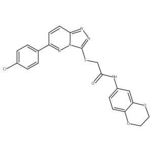 2-((6-(4-chlorophenyl)-[1,2,4]triazolo[4,3-b]pyridazin-3-yl)thio)-N-(2,3-dihydrobenzo[b][1,4]dioxin-6-yl)acetamide结构式
