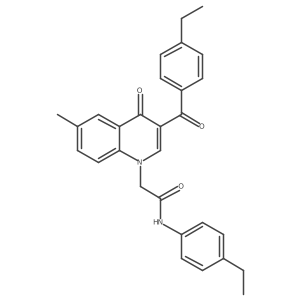 2-(3-(4-ethylbenzoyl)-6-methyl-4-oxoquinolin-1(4H)-yl)-N-(4-ethylphenyl)acetamide结构式
