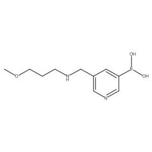 (5-(((3-Methoxypropyl)amino)methyl)pyridin-3-yl)boronic acid结构式