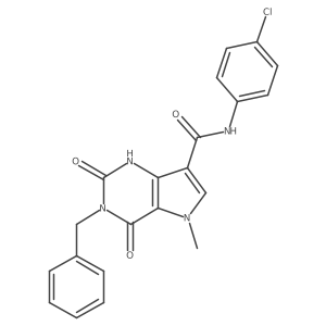 3-benzyl-N-(4-chlorophenyl)-5-methyl-2,4-dioxo-2,3,4,5-tetrahydro-1H-pyrrolo[3,2-d]pyrimidine-7-carboxamide结构式