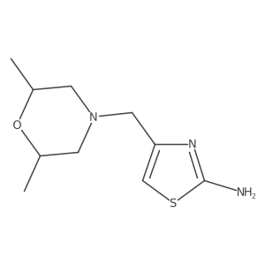 4-[(2,6-Dimethylmorpholin-4-yl)methyl]-1,3-thiazol-2-amine结构式