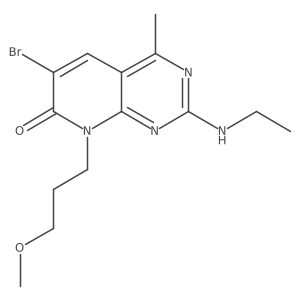 6-Bromo-2-(ethylamino)-8-(3-methoxypropyl)-4-methylpyrido[2,3-d]pyrimidin-7(8h)-one Structure
