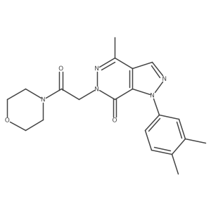 1-(3,4-dimethylphenyl)-4-methyl-6-(2-morpholino-2-oxoethyl)-1H-pyrazolo[3,4-d]pyridazin-7(6H)-one Structure