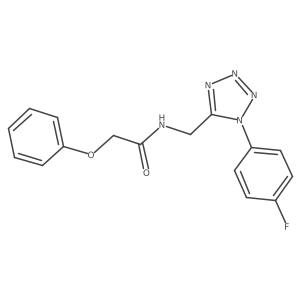 N-((1-(4-fluorophenyl)-1H-tetrazol-5-yl)methyl)-2-phenoxyacetamide结构式