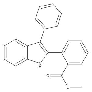 Benzoic acid,2-(3-phenyl-1h-indol-2-yl)-,methyl ester Structure